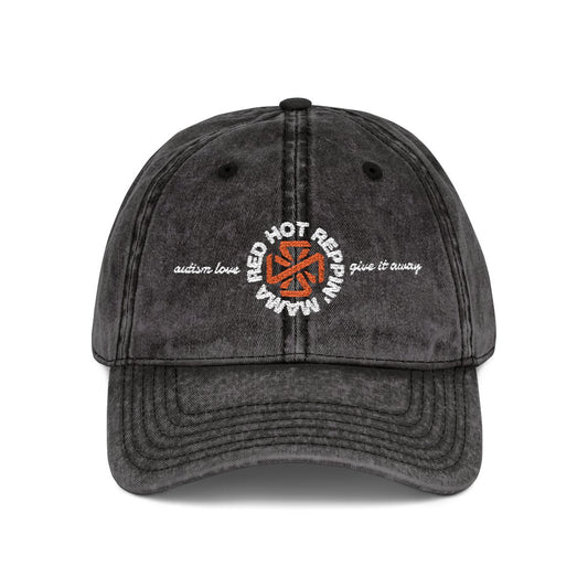 Red Hot Reppin' Mama - Autism Love - Give it Away - Distressed Embroidered Cap