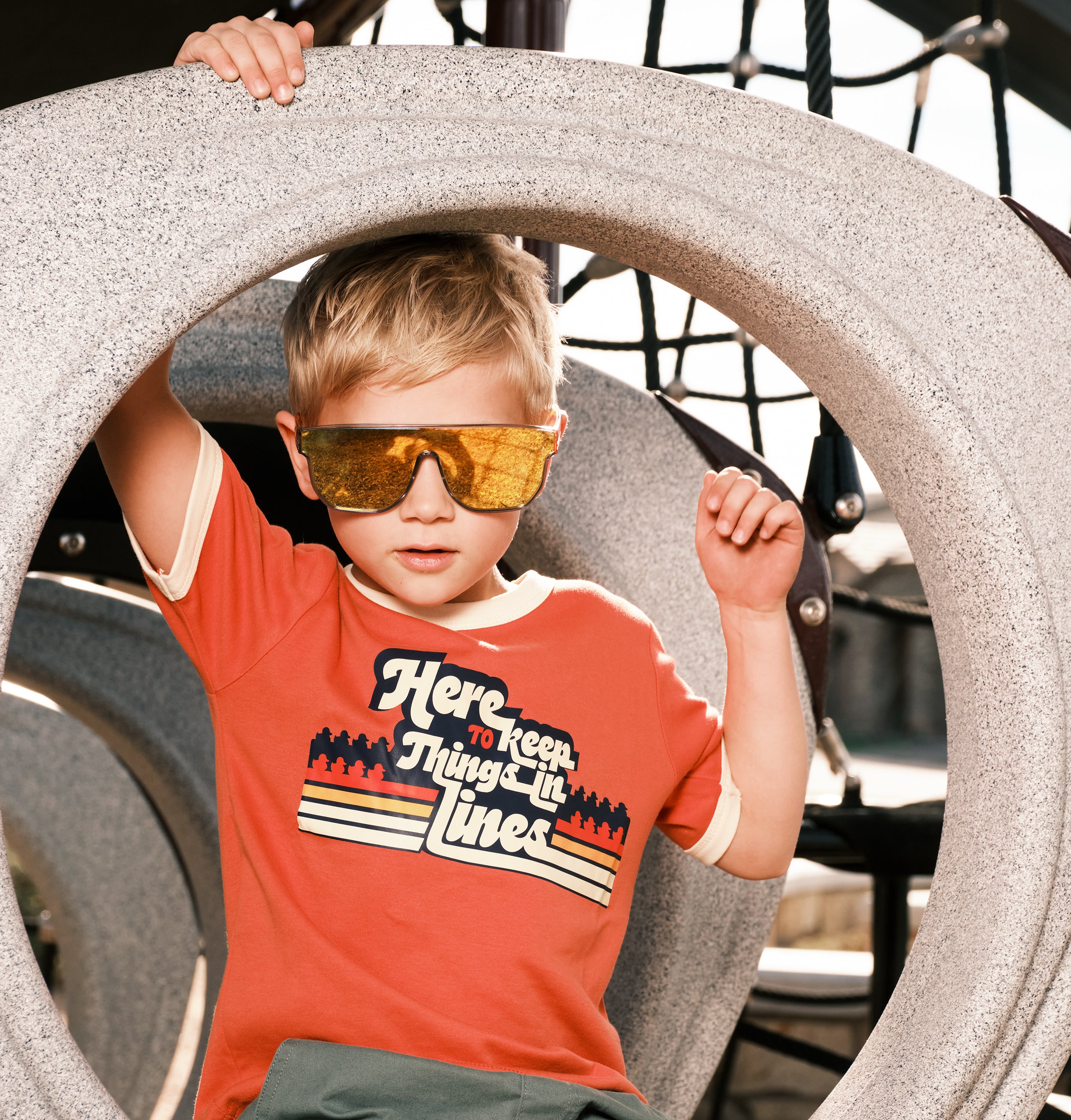 Here to Keep Things in Line Little Kids Ringer Tee – The Aesthetique ...