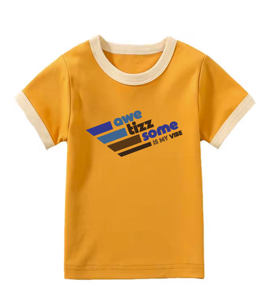 AweTizzSome Is My Vibe Kids Ringer Tee - FINAL SALE