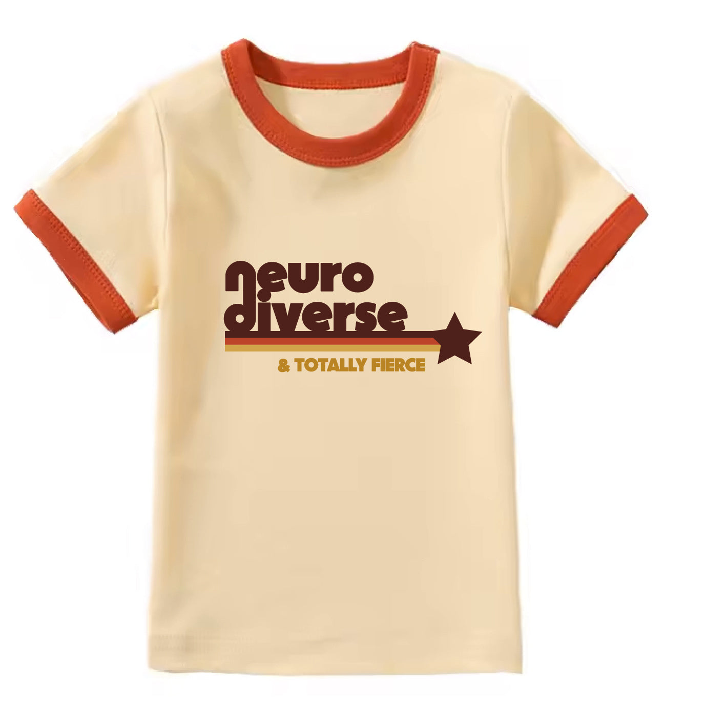 Neuro Diverse & Totally Fierce Kids Ringer Tee