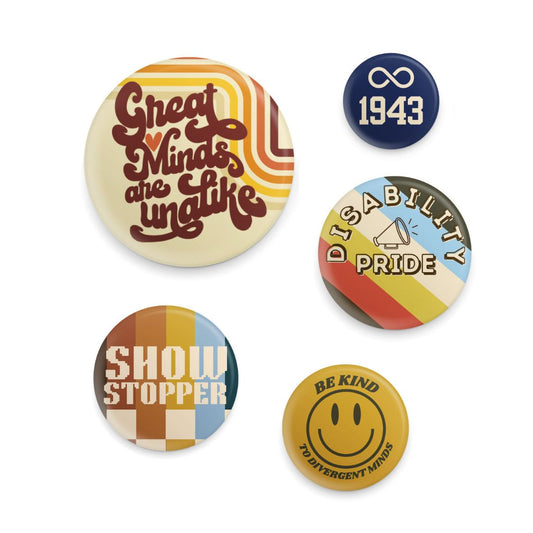 Flair for Advocacy 5 Button Pin Set