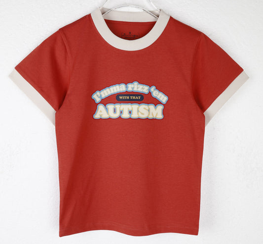 I'mma Rizz 'Em With That Autism Unisex Youth Ringer Tee