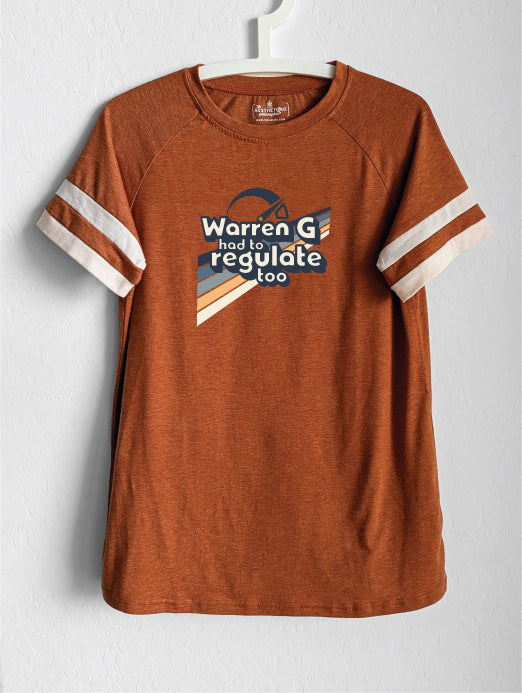 Women's Retro Vibe Advocacy Tee - Warren G Had to Regulate Too  PRE-ORDER